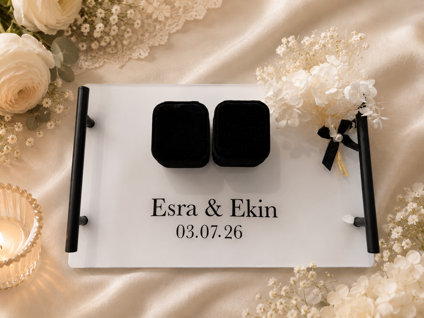 Personalised Engagement Signing Tray Set