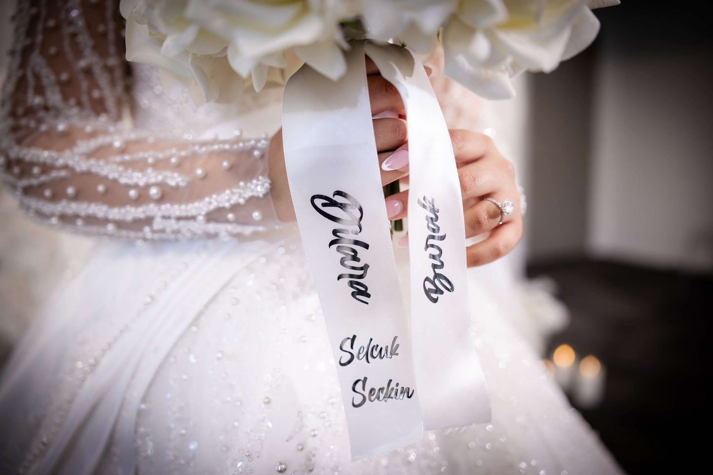 Wedding  flower ribbon