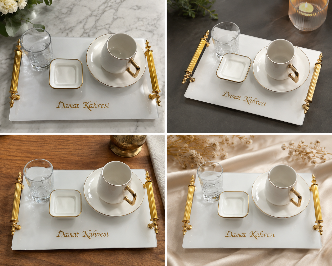 Personalised Groom Coffee Tray (Damat Kahvesi Tepsisi)