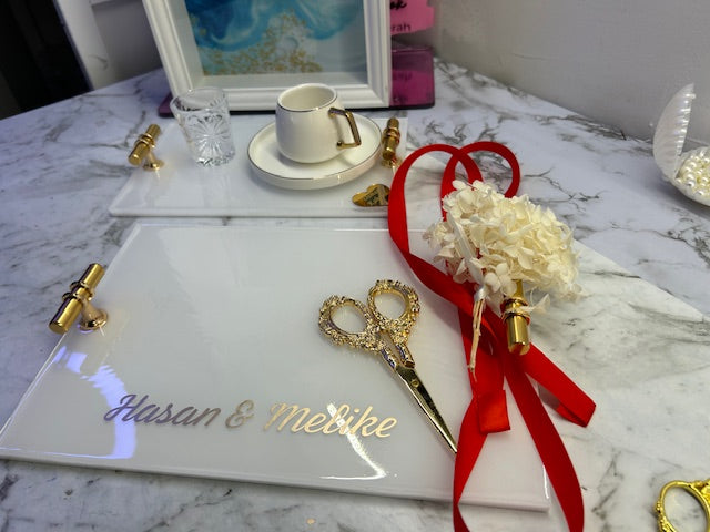 engagement and coffee tray set