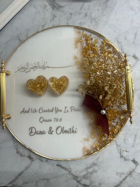 round engagement tray set