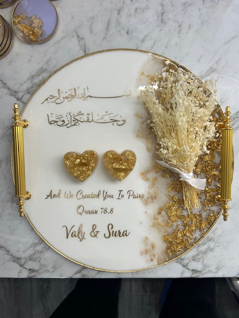 round engagement tray set