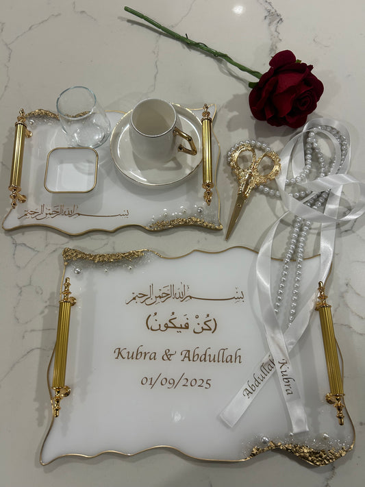 Kubra and Abdullah engagement tray set