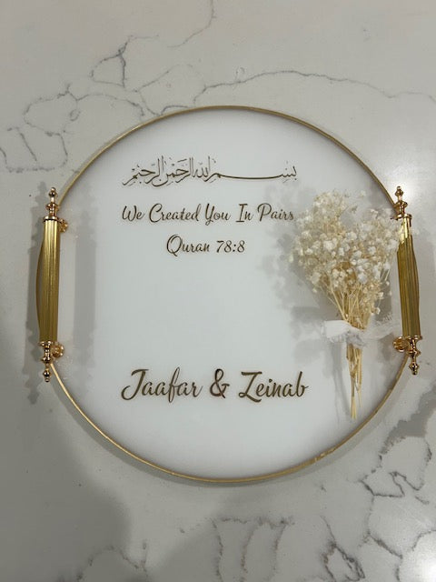 round engagement tray set
