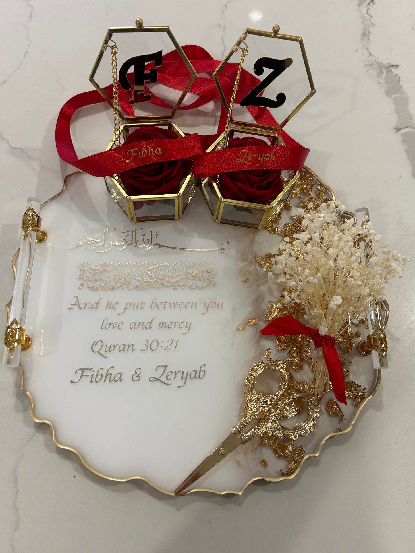 Large engagement tray set