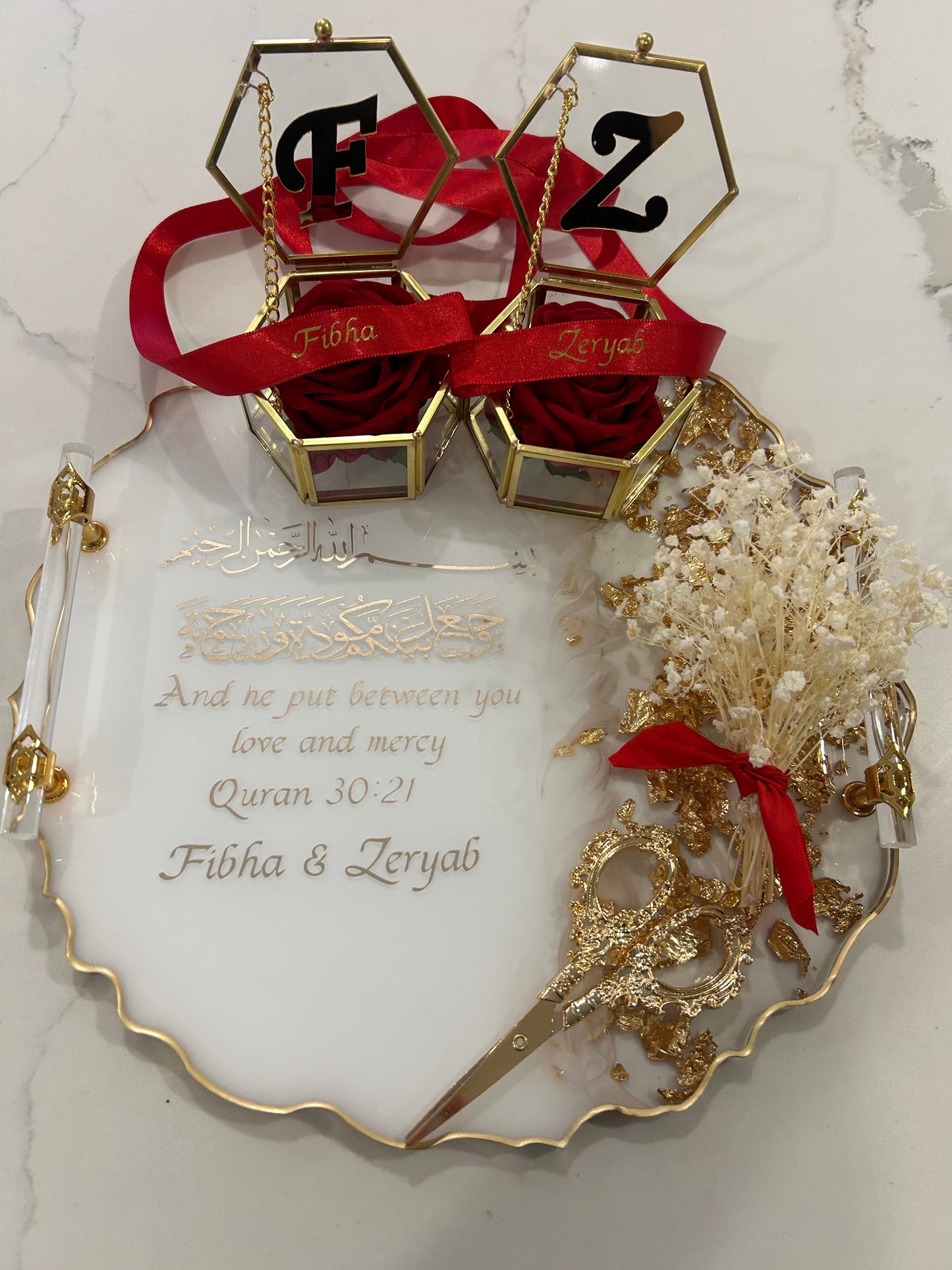 Large engagement tray set