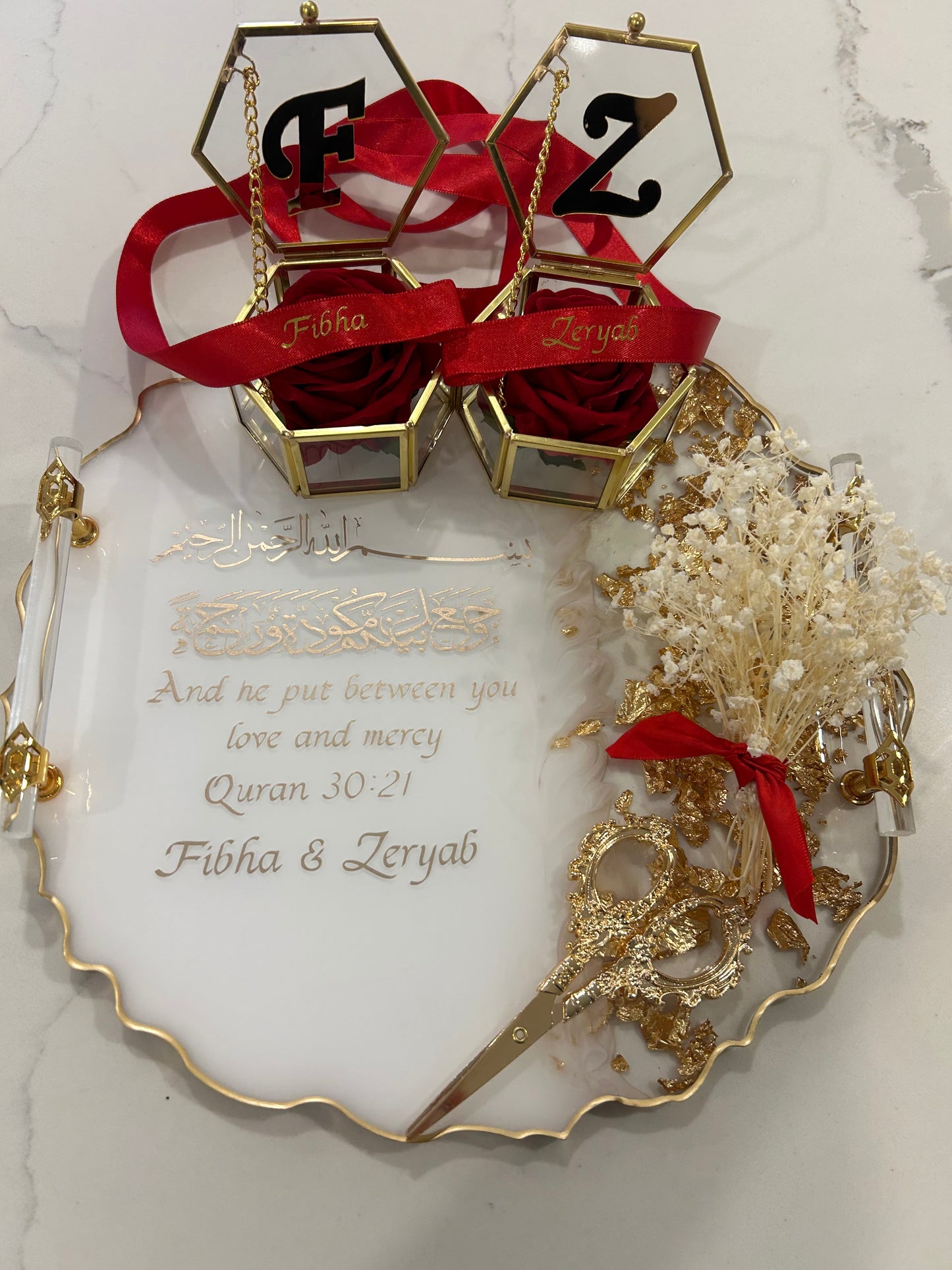 Large engagement tray set
