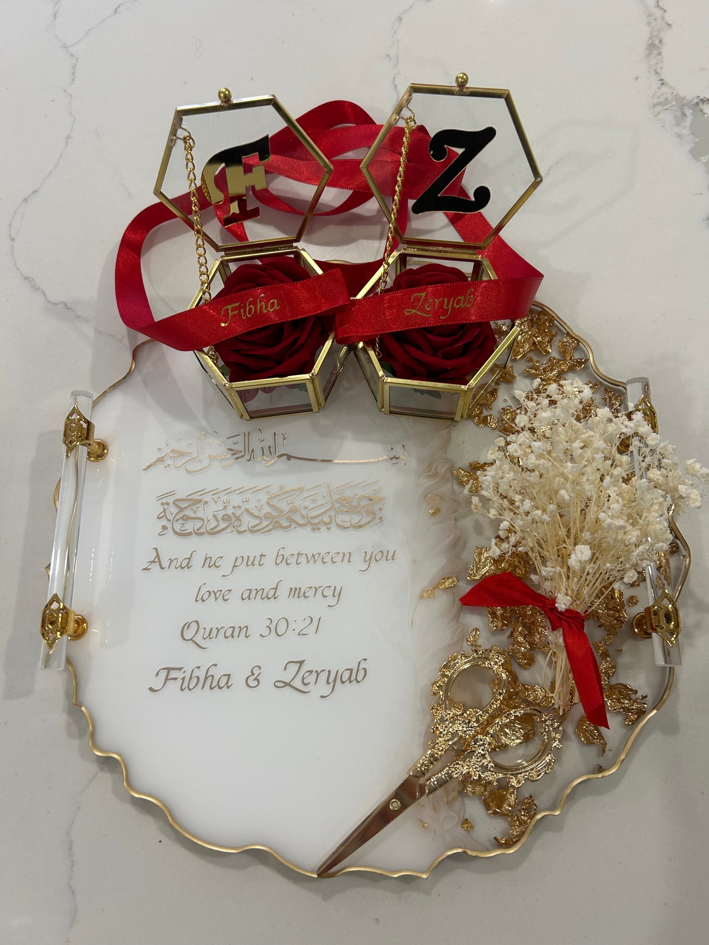 Large engagement tray set