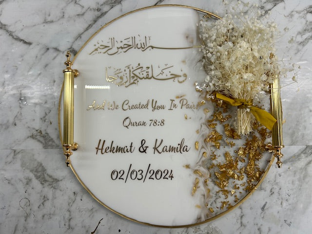 round engagement tray set