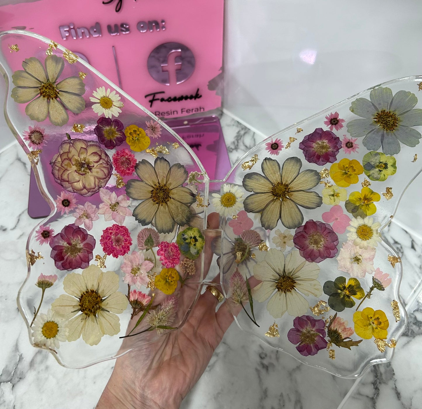 Flower butterfly book stand