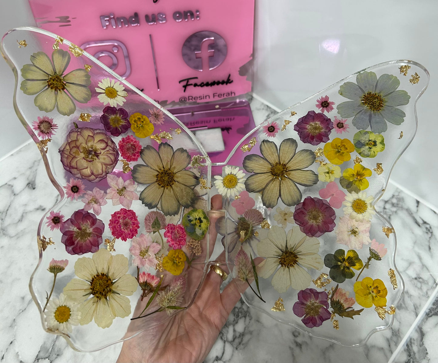 Flower butterfly book stand