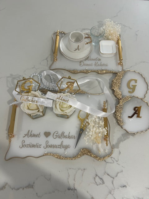 engagement -coffee tray set