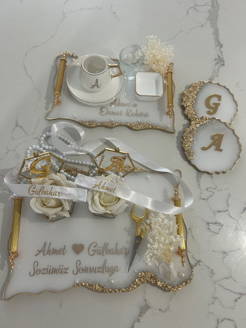 engagement -coffee tray set