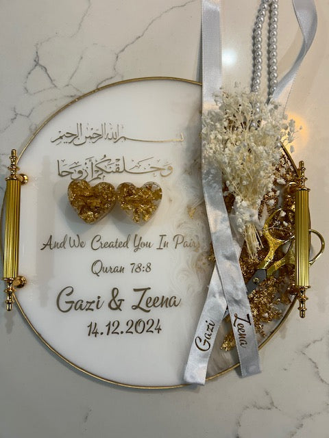 round engagement tray set