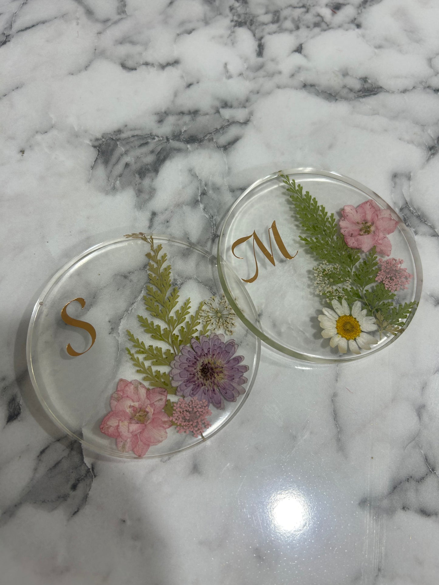 Flower coasters