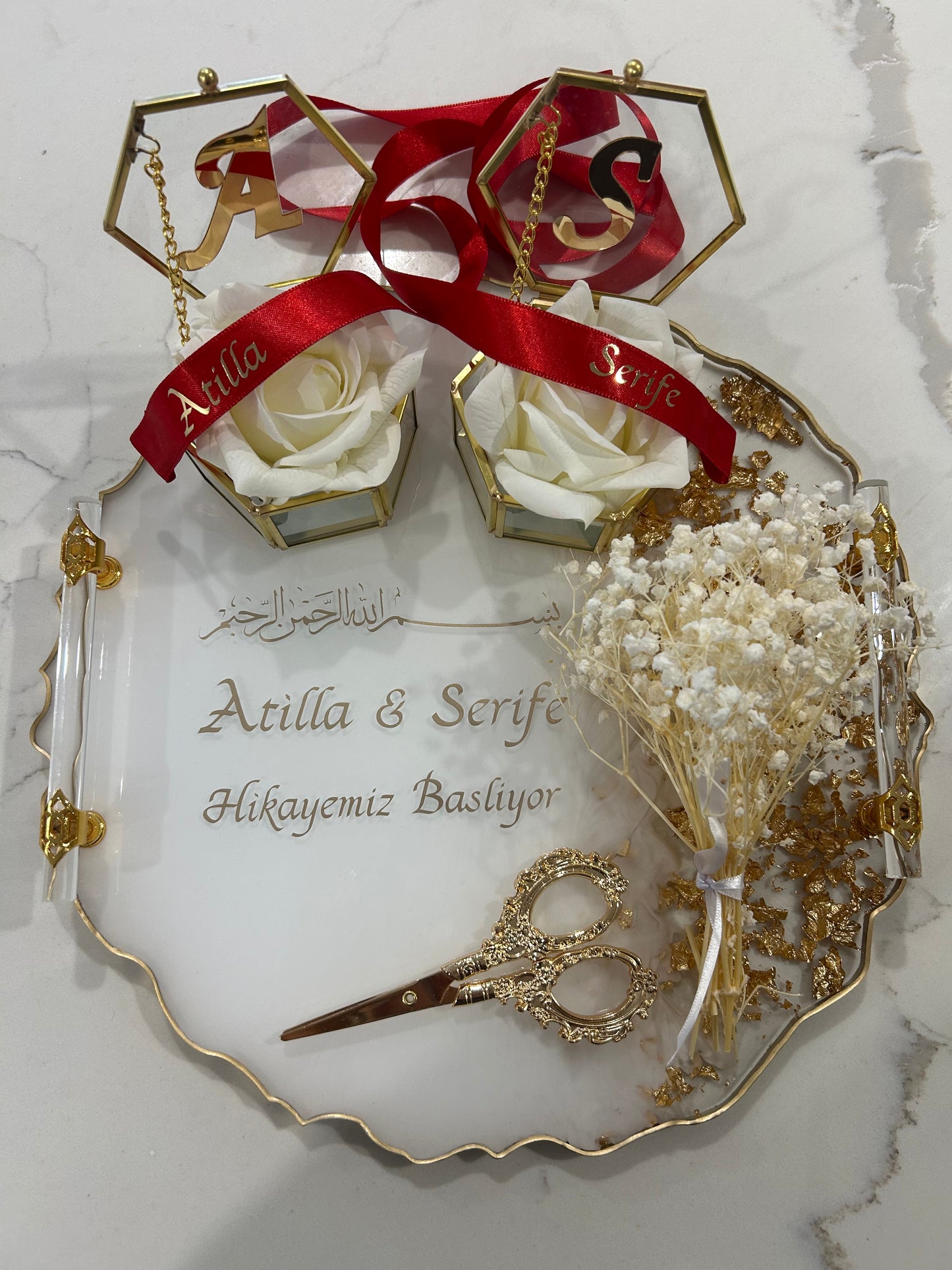 Large engagement tray set