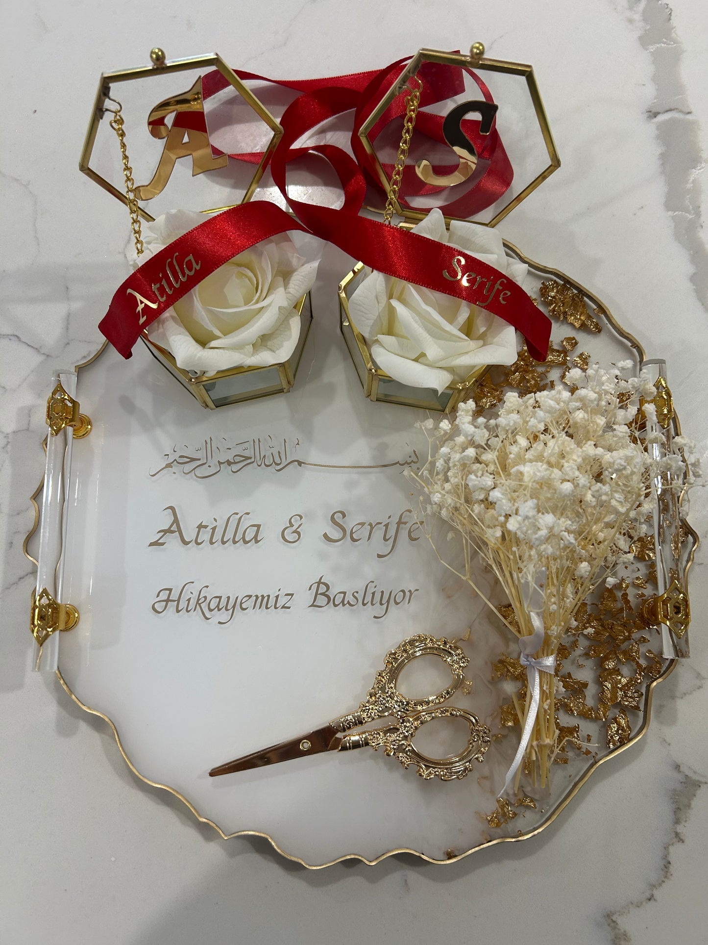Large engagement tray set