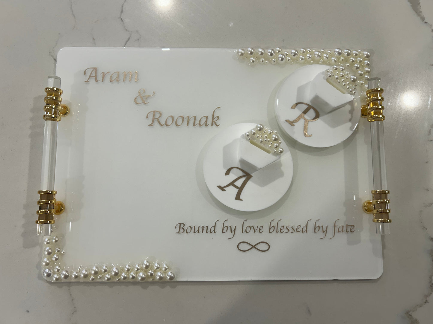 Rectangle pearl tray