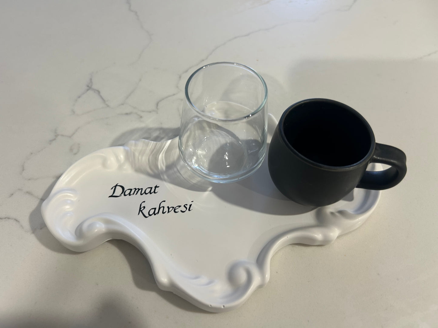 Small Damat kahve plate