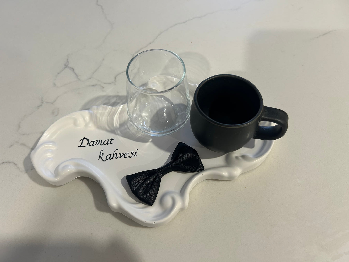 Small Damat kahve plate