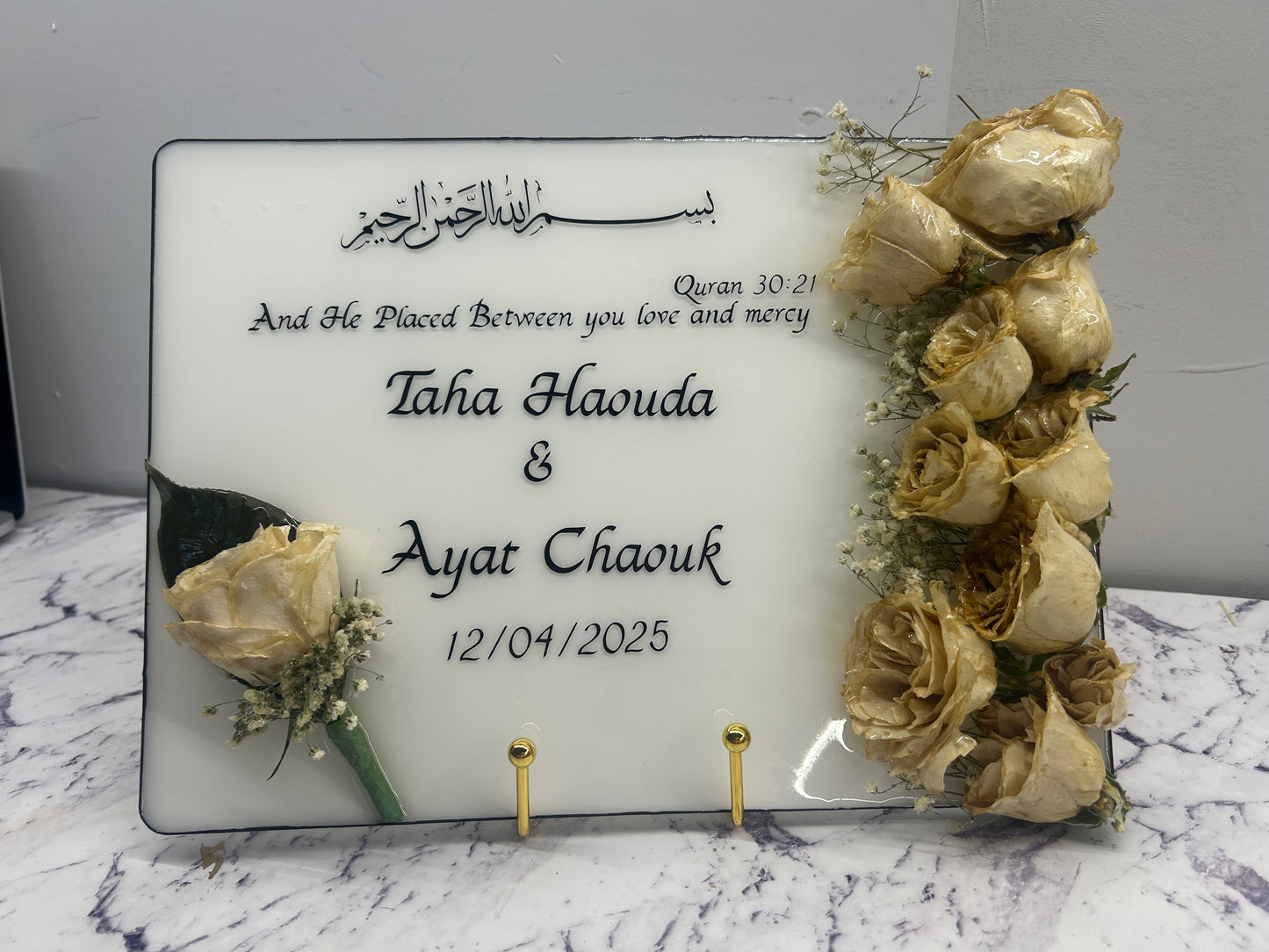 Flower nikah plate