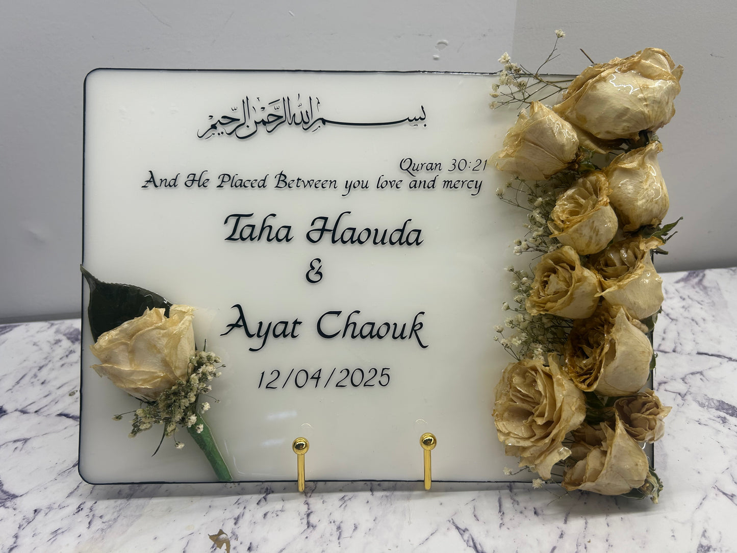 Flower nikah plate