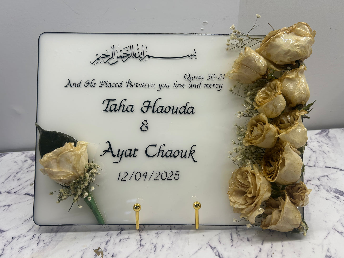 Flower nikah plate