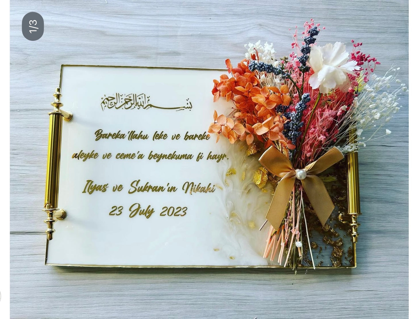 Square nikah tray