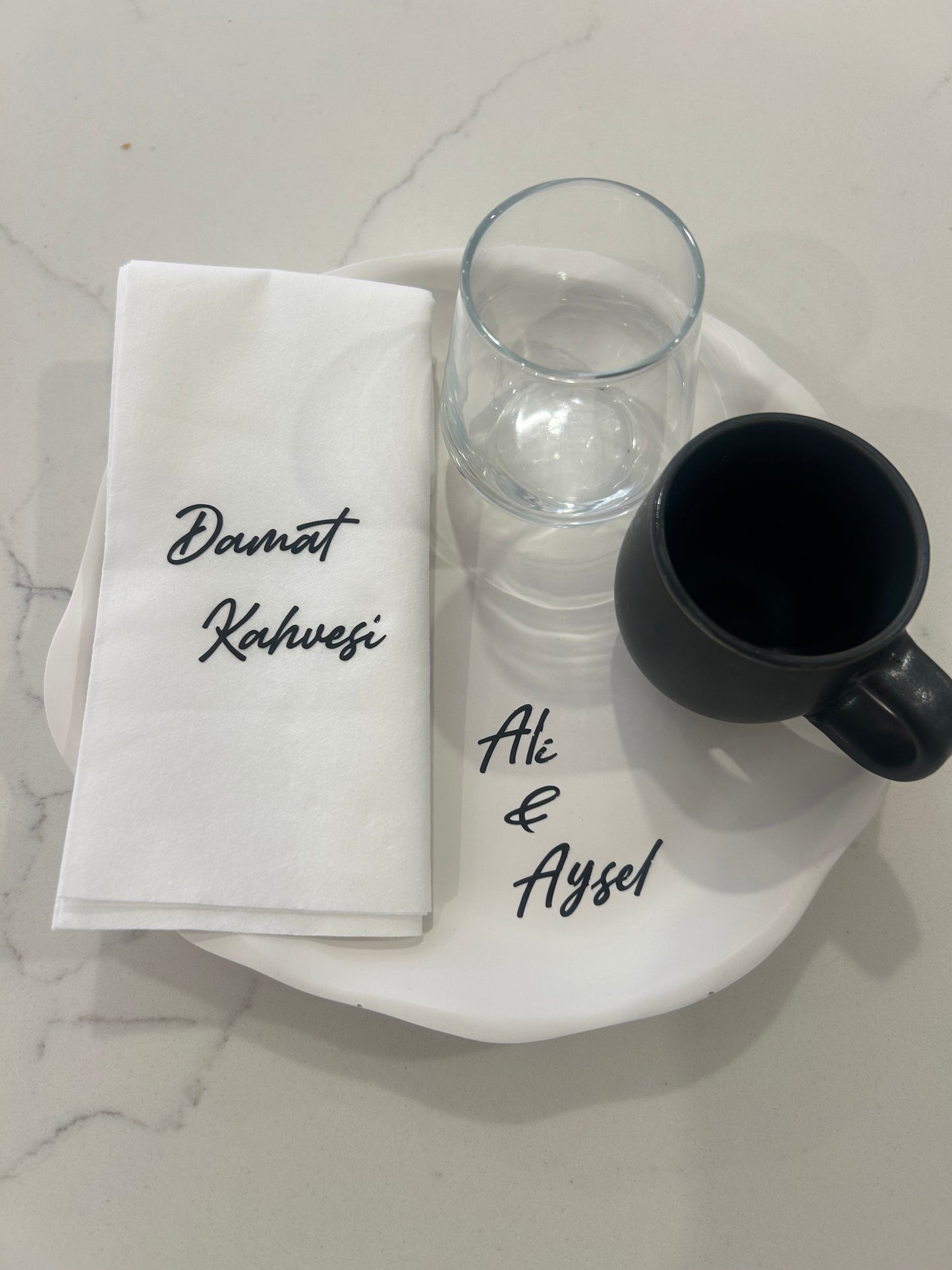 Round cofee plate