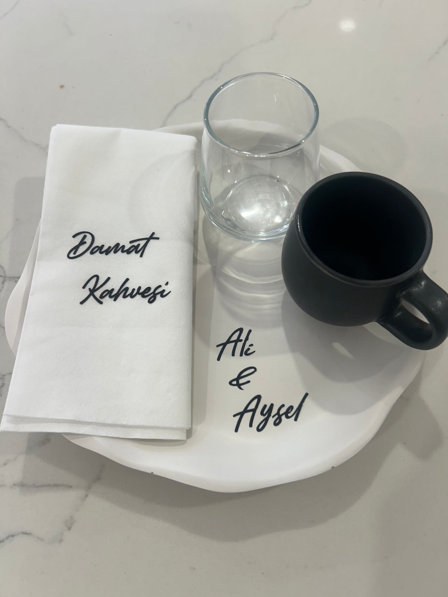 Round cofee plate