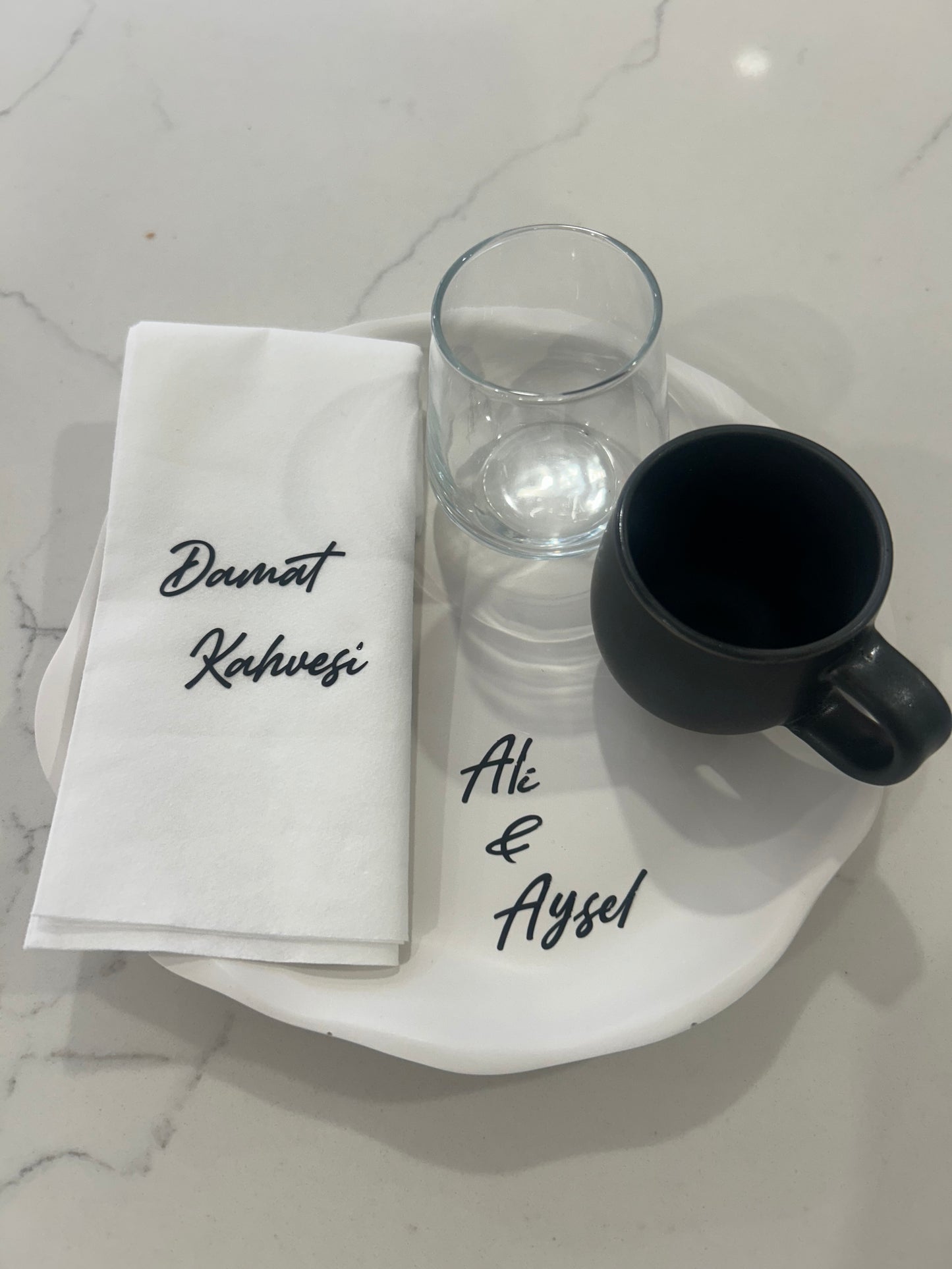 Round cofee plate
