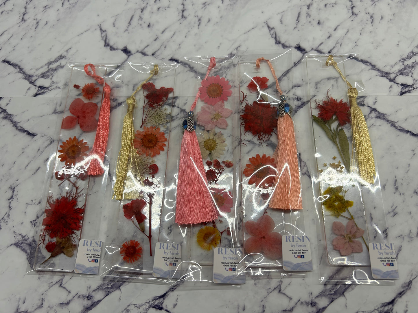 Flower bookmarks