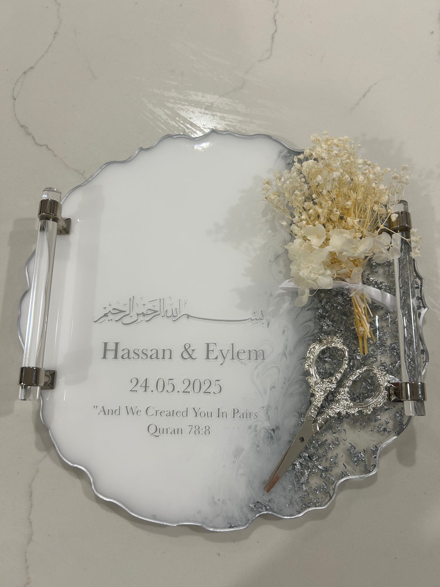 Large silver tray