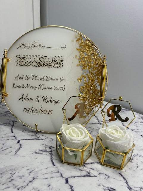 round engagement tray set