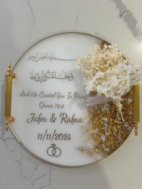 round engagement tray set