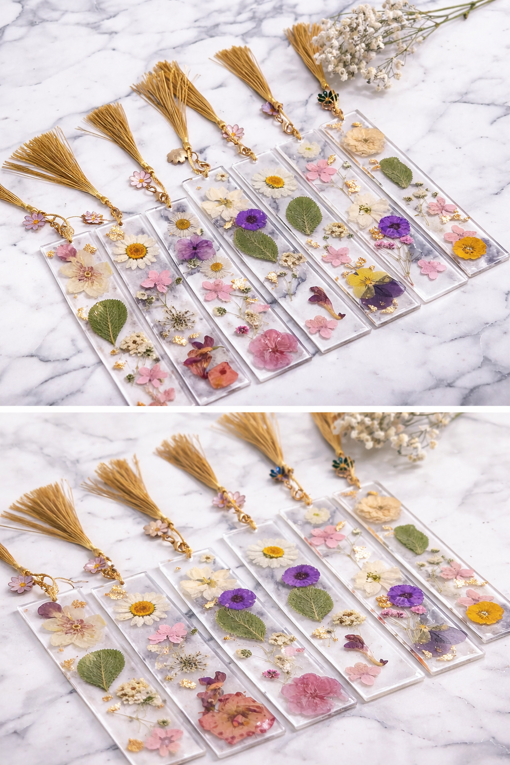Flower bookmarks