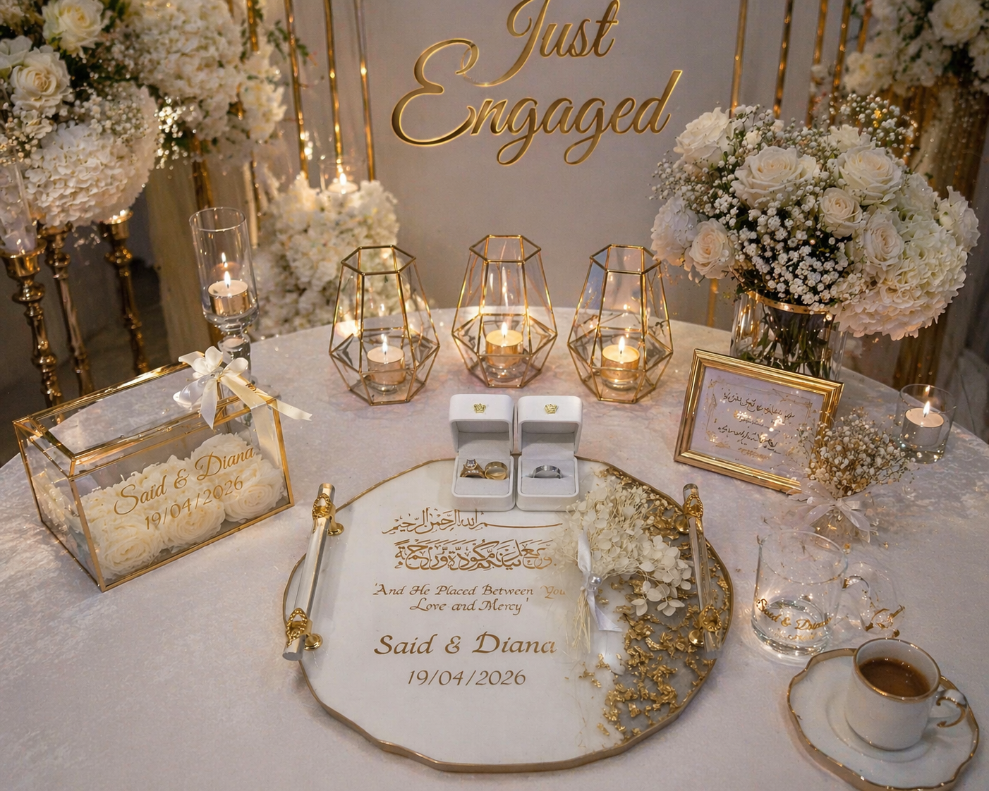 Luxe engagement tray