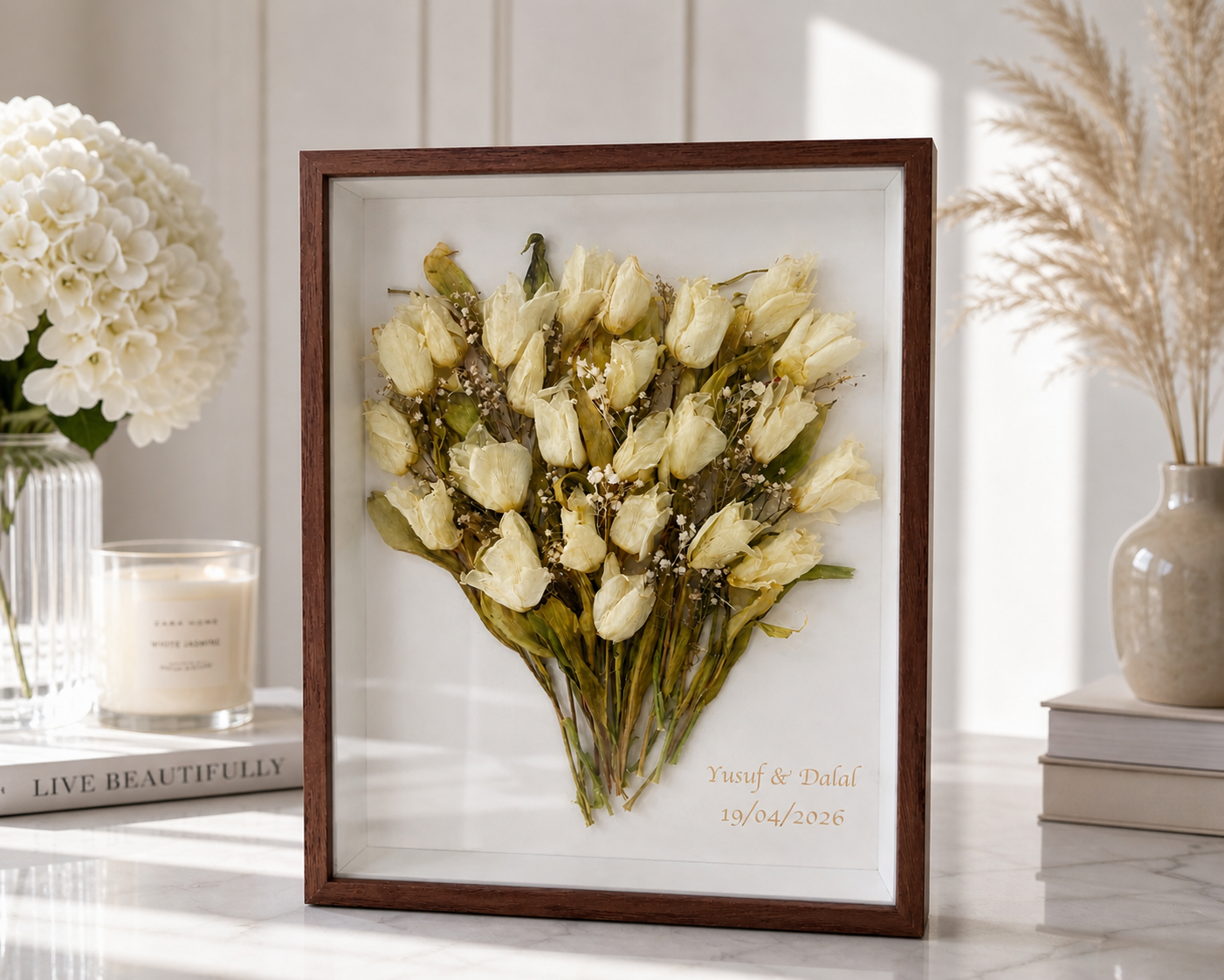 Wedding flower frame
