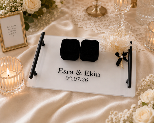 Personalised Engagement Signing Tray Set