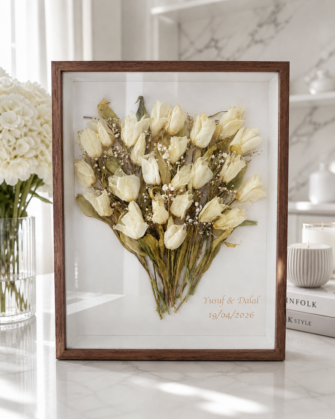 Wedding flower frame