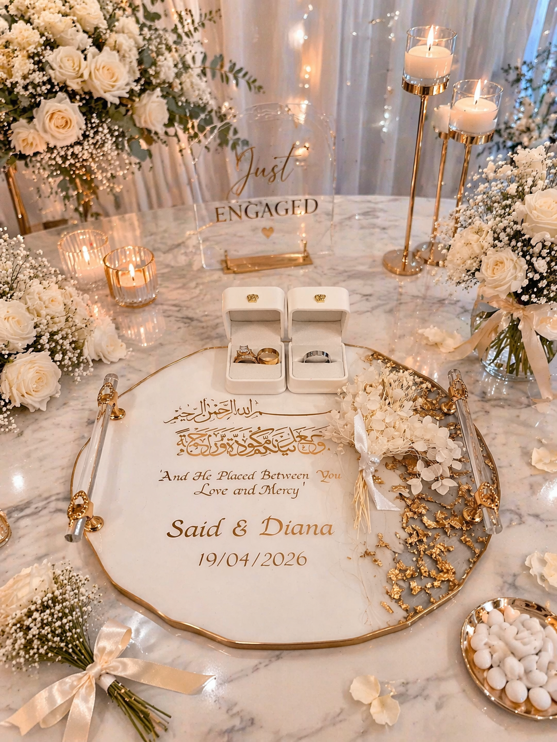 Luxe engagement tray