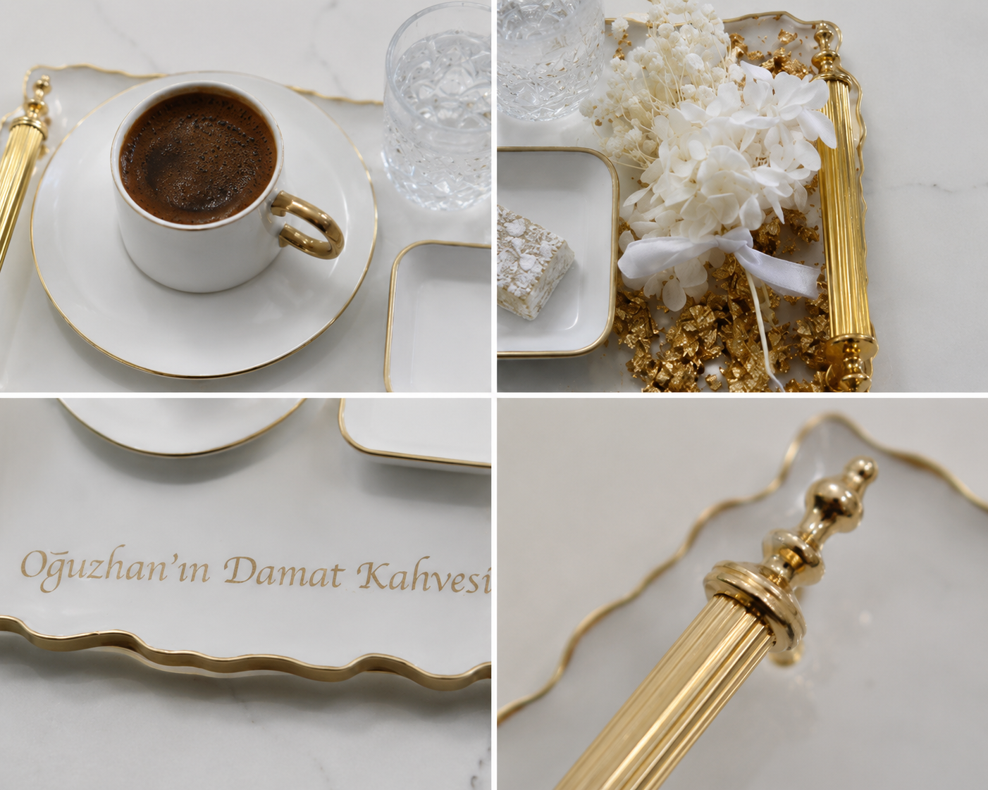Personalised Groom Coffee Tray (Damat Kahvesi Tepsisi)