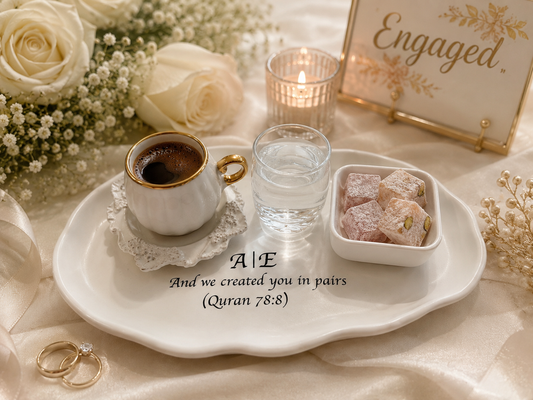 Personalised Engagement Coffee Serving Tray