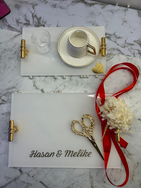 engagement and coffee tray set