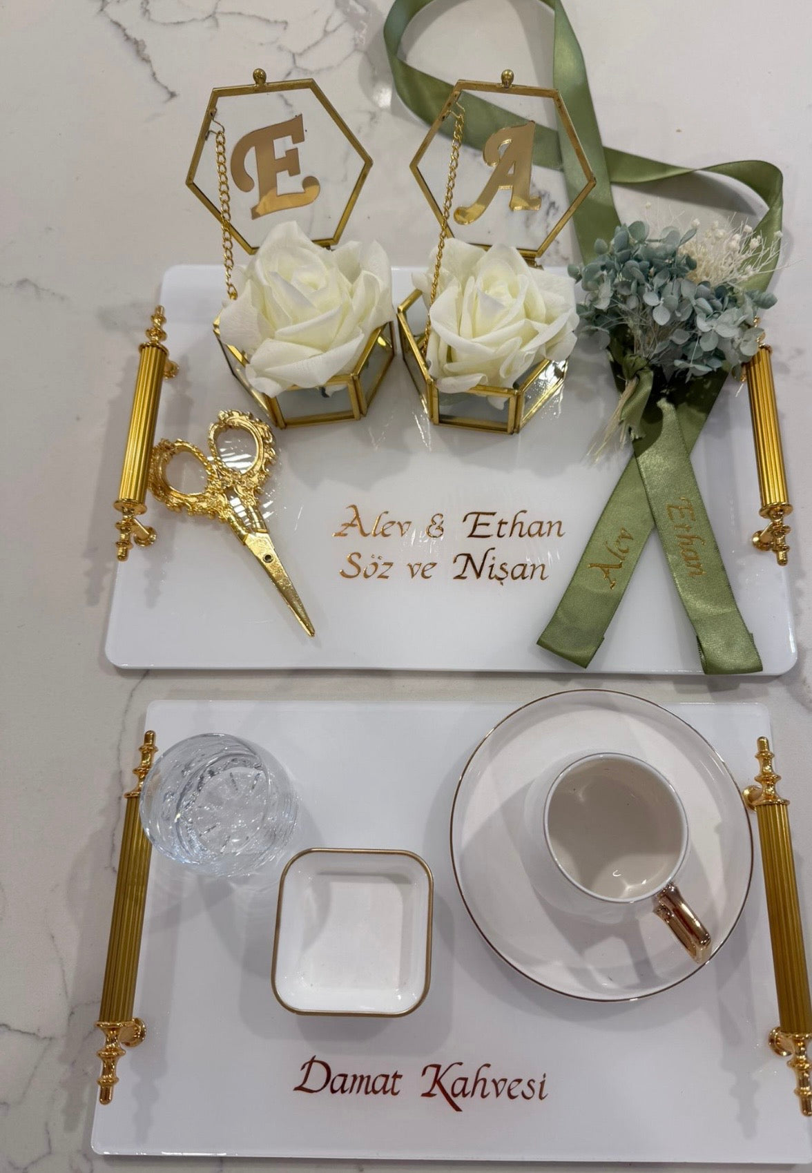 Luxury Personalised Engagement & Groom’s Coffee Ceremony Set