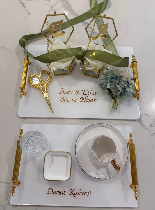 Luxury Personalised Engagement & Groom’s Coffee Ceremony Set