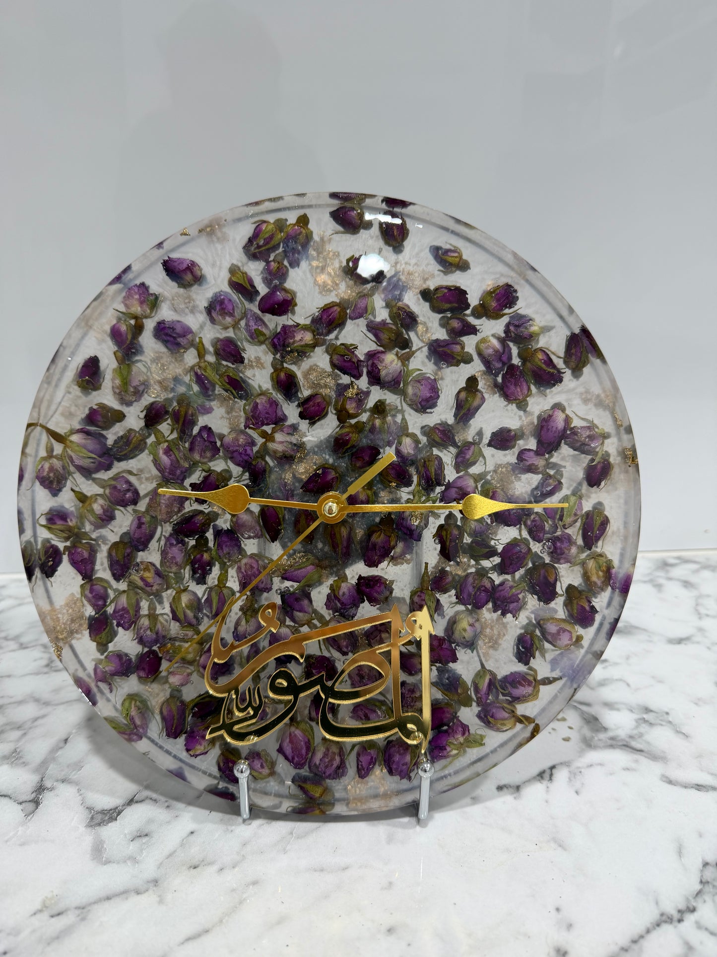 Handmade rose clock
