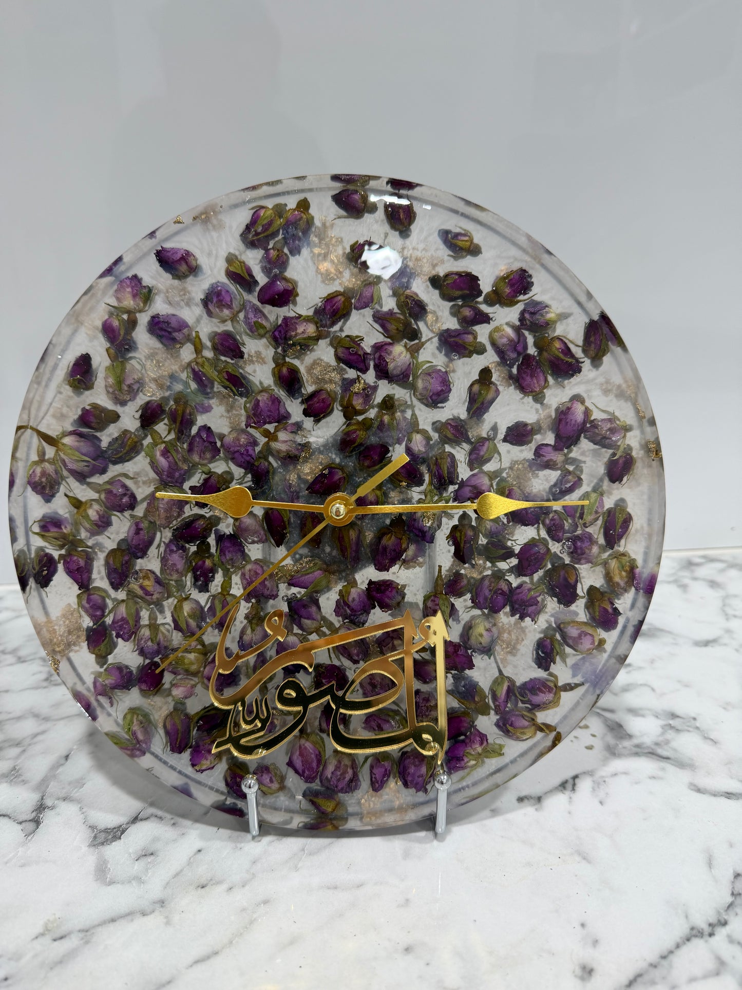Handmade rose clock
