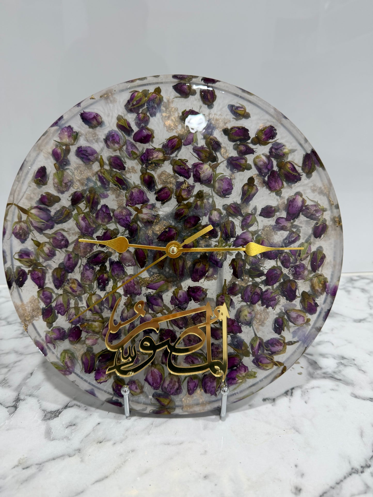Handmade rose clock