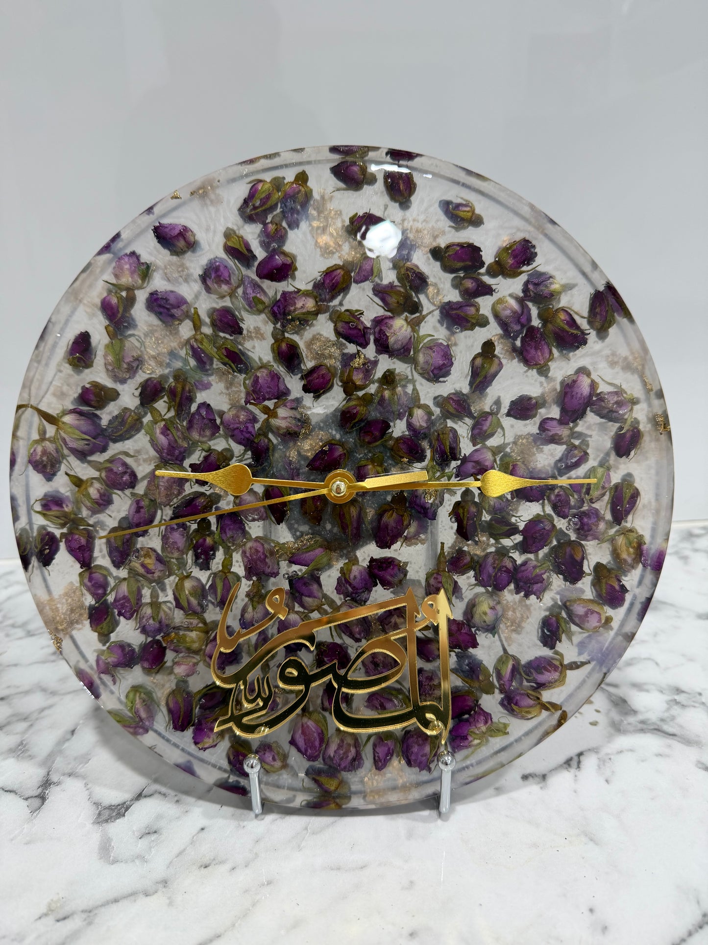 Handmade rose clock